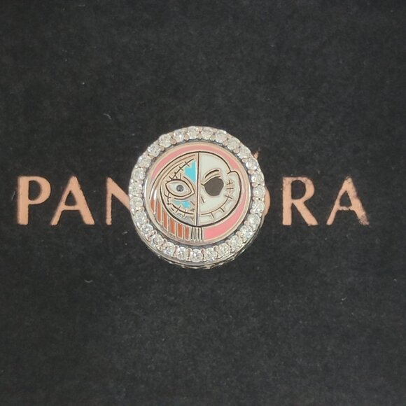 Pandora Nightmare Before Christmas Jack and Sally Exclusive Charm S925 Silver - Picture 1 of 9